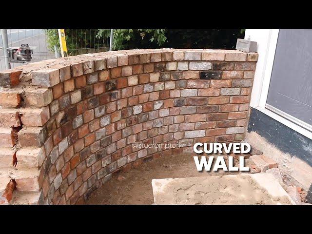  Curved Brick Wall - #Bricklaying #construction #original #youtuber 