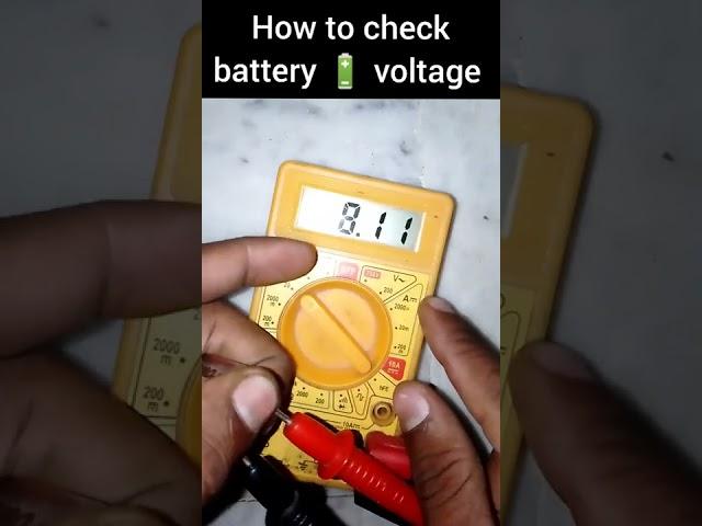 how to check battery  voltage with multimeter.