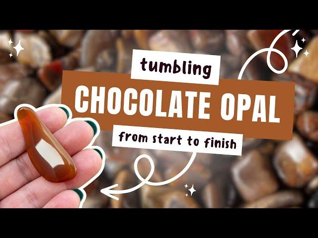 TUMBLING CHOCOLATE OPAL | Full rock tumbling process from start to finish!