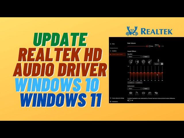 How to Download and Update Realtek HD Audio Driver on Windows 10 or Windows 11