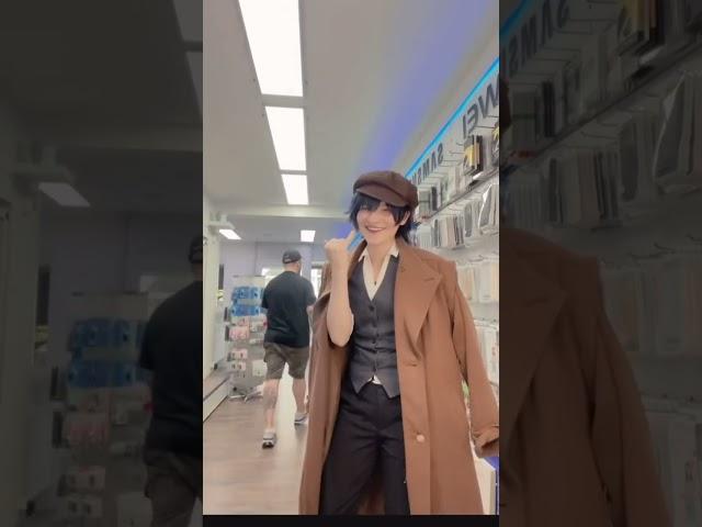 I got caught.. #anime #cosplay #bsd #dazai #chuuya #ranpo #bungoustraydogs #naruto #cosmiplay