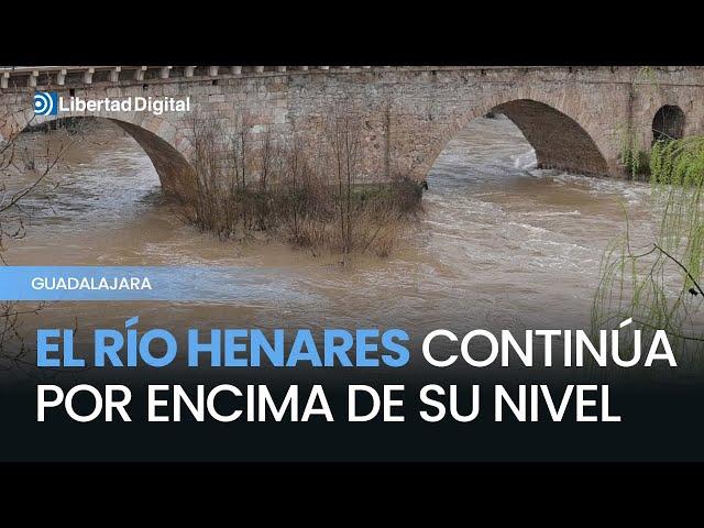 TEMPORAL | El río Henares en Guadalajara continúa por encima de su nivel tras varios desembalses