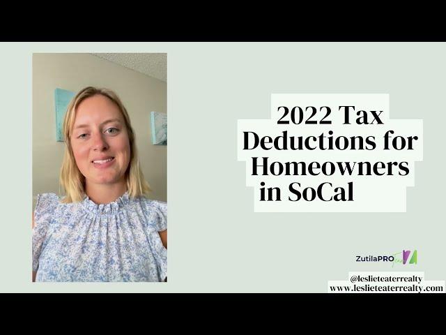 2022 Tax Deductions  that you qualify for as a new homeowner