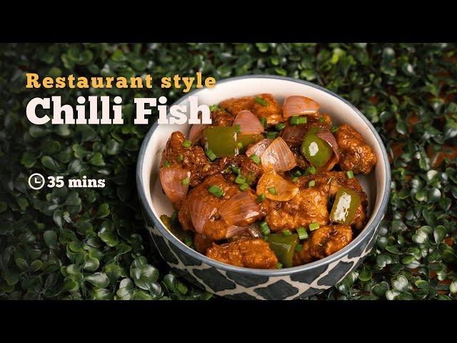 Crispy Chilli Fish Recipe | Restaurant Style Chilli Fish | Tasty Chinese Starter Recipe | Cookd