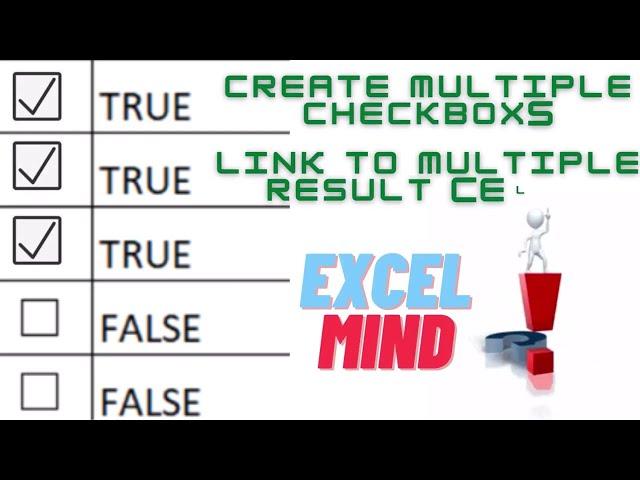 Tutorial - Create Multiple Checkboxs which Link To Multiple Cells In Excel