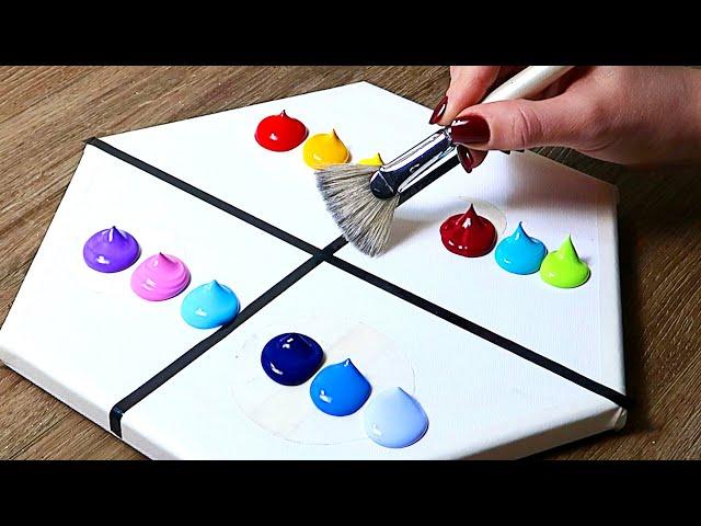 4 in 1 Simple Acrylic Painting Ideas｜Relaxing Art Videos