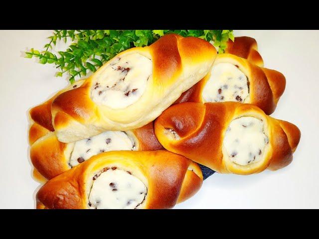 НЕ ЗРЯ ИХ ОБОЖАЮТ МИЛЛИОНЫ! Булочки с творогом!!! Пуховое тесто!