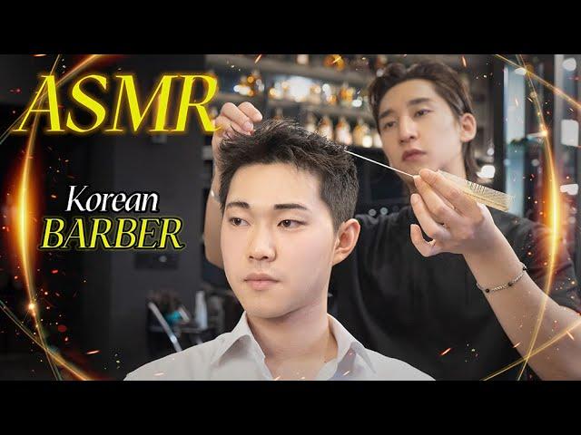 ASMR BARBER-(Round face shape) Texture aesthetics Regent styling Tip & Haircut asmr 드롭컷 스타일링 팁&헤어컷