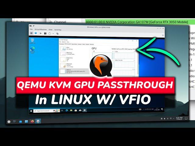 How To USE QEMU KVM GPU Passthrough in Linux Using VFIO || GPU Sharing With Virtual Machine