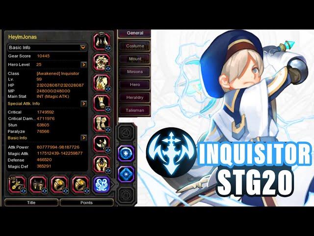 [Cleric] INQUISITOR STG20 Project | +GEAR REVIEW | Dragon Nest SEA