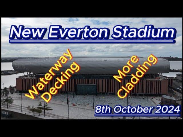 New Everton FC Stadium - 8th October 2024 - Bramley Moore Dock - Decking started  #efc #djidrone