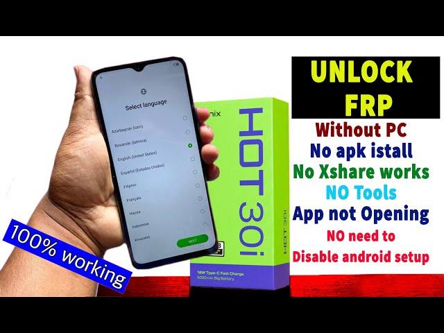 Infinix Hot 30i FRP Bypass | Infinix android 12 latest security FRP