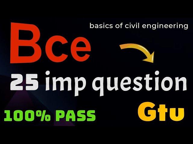 bce important questions gtu | gtu bce imp questions | #gtu #gtuimp