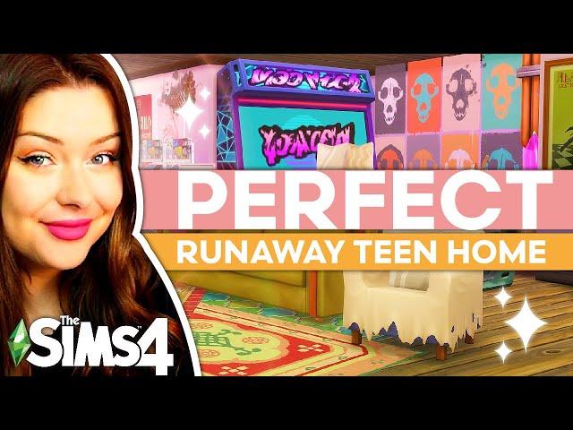 Building the PERFECT Runaway Teen Home in The Sims 4