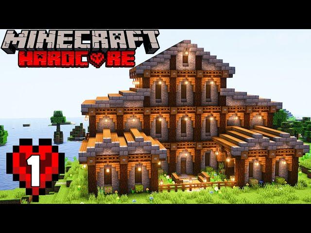 Building a Starter House! - Minecraft 1.19 Hardcore Longplay: Episode 1