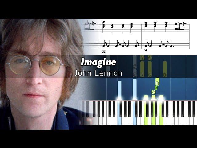 John Lennon - Imagine - Accurate Piano Tutorial with Sheet Music