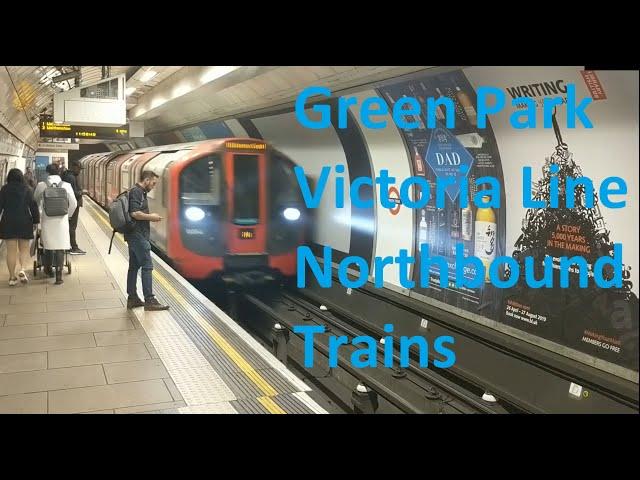 Green Park Station, Victoria Line, Northbound London underground tube trains