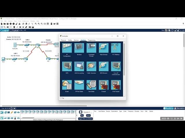 6 8 1 Packet Tracer   Configure NAT for IPv4