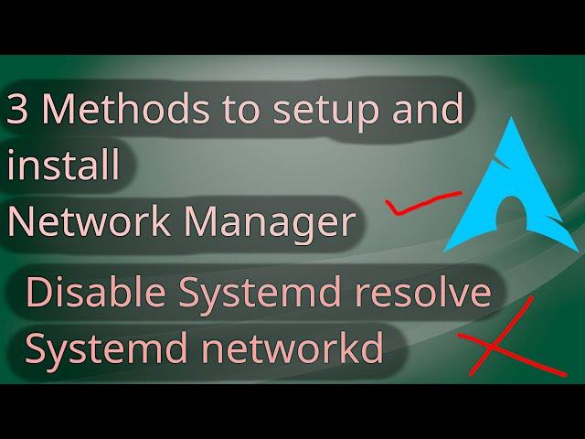 NetworkManager And 3 Method to dns resolve | Arch Linux | Tutorial