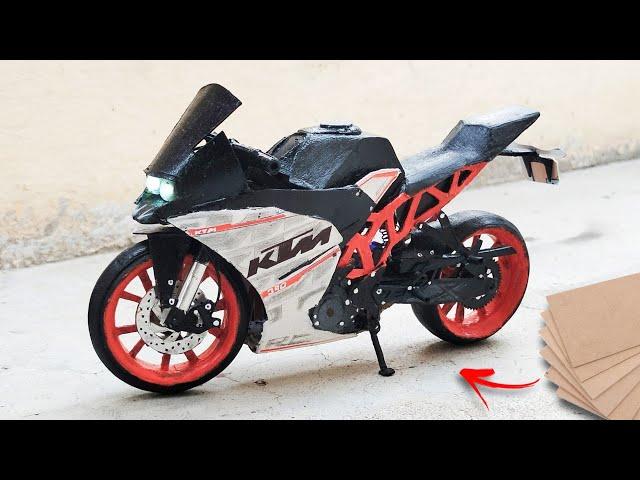 How to make Motorbike Using Only Cardboard | KTM RC 390 |