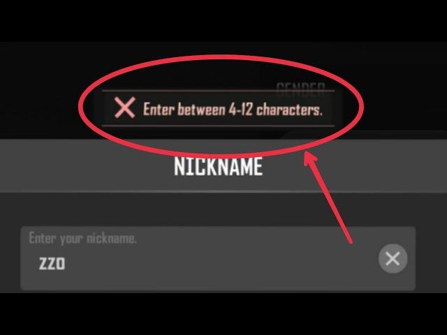 PUBG NEW STATE Fix Enter between 4-12 characters Nickname Problem Solve | not Create Nikename issue