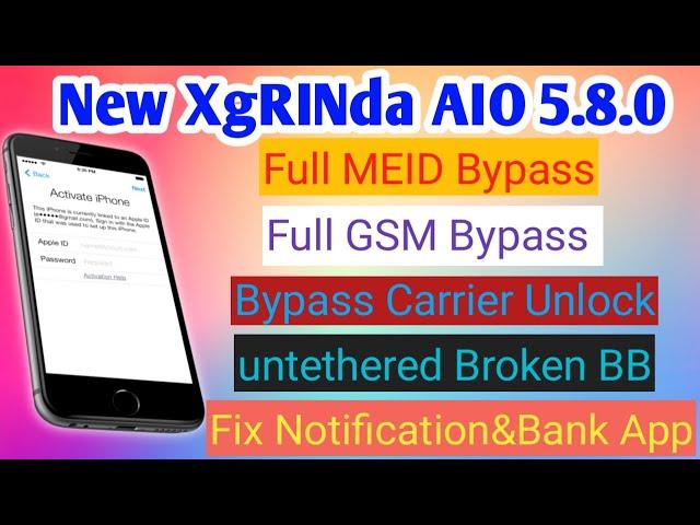 iCloud Full Bypass And CALL FIX GSM-MEID DEVICE/iOS XgRiNdA v5.8.0 14.3-12.5 Error FIX Carrier Fix