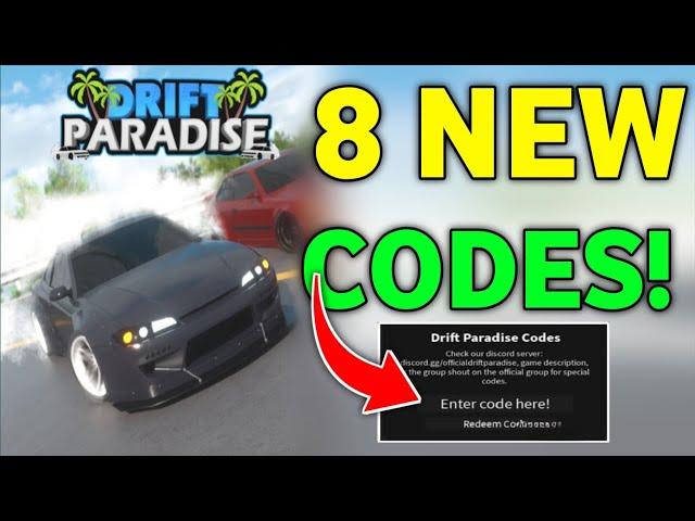 ️ALL NEW️ DRIFT PARADISE CODES AUGUST 2024 - ROBLOX DRIFT PARADISE CODES 2024