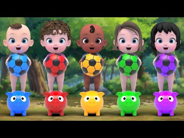 color ball Finger Family & Itsy bitsy spider +more Nursery Rhymes & Kids Songs | Kindergarten