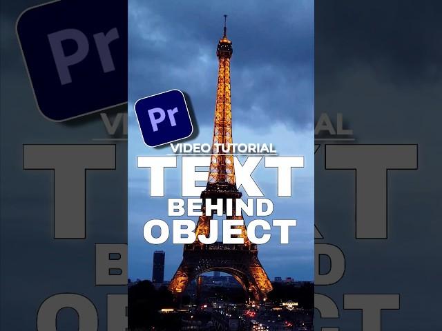 How To Add TEXT Behind OBJECTS In Premiere Pro #premierepro #editing #aftereffetcs #edit #animated
