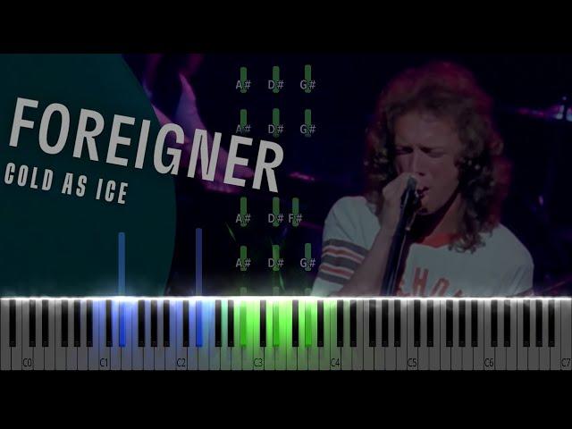 Foreigner - Cold As Ice Piano Tutorial