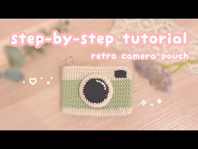 crochet retro camera pouch  beginner crochet tutorial | crochet bag pouch | QUICK & EASY CROCHET