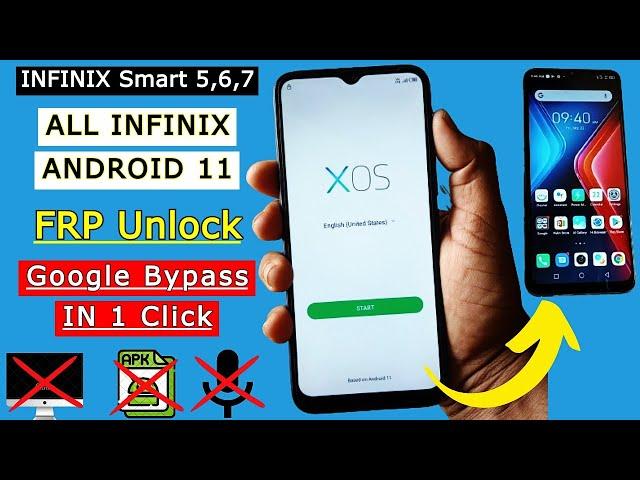 Infinix Smart 5/6/7 FRP Bypass | All Infinix Android 11 (X657B) FRP Unlock | Google Account Bypass