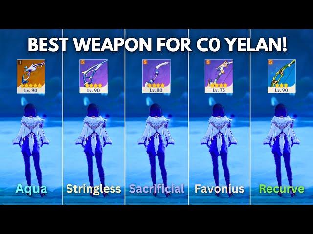 Best WEAPON for C0 Yelan !! Aqua or Stringless?? [Genshin Impact]