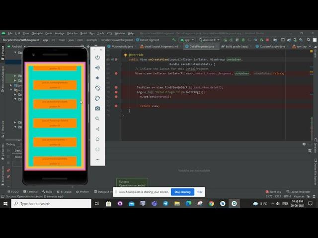 Android :RecyclerviewWithFragment_demo//passing data between two fragments