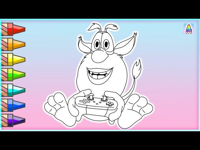 Как нарисовать ДОМОВЕНКА БУБУ из мультика Буба | Рисуем и Учим Цвета | Coloring Kids