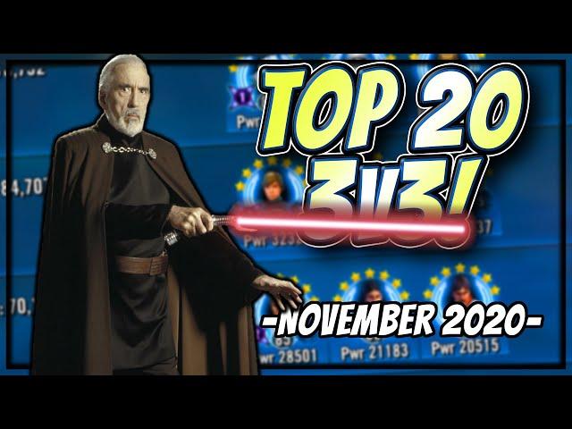 Top 20 3v3 GAC Teams November 2020! | Star Wars: Galaxy of Heroes