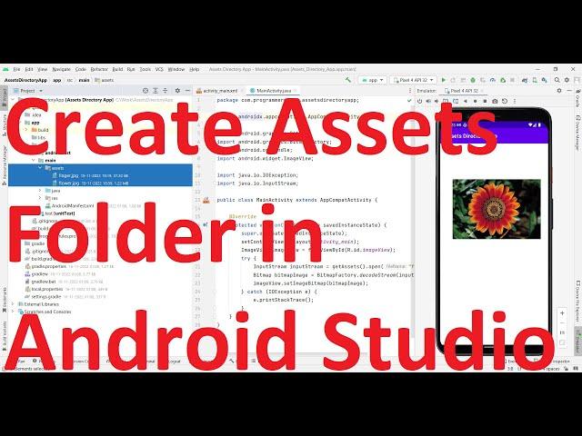 How to create Assets directory in your Android Studio environment?