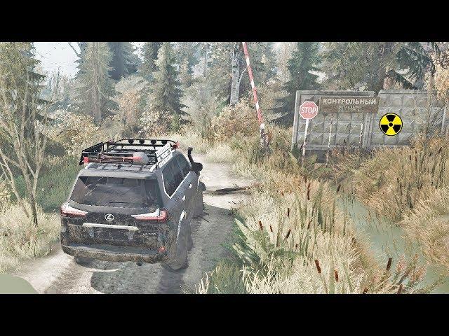 В ЗОНУ ОТЧУЖДЕНИЯ ЧЕРНОБЫЛЬ НА ЛЕКСУСЕ! - SPIN TIRES MudRunner! #4