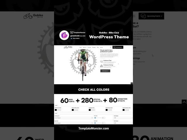 Gobike - Bike Club WordPress Theme #CyclingEvents #SportsThemes #Athletes #WebDesign #SportsClubs