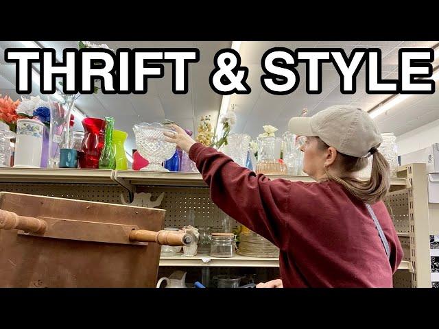 What I Thrifted + How I Styled It! • Thrifting Goodwill for home decor • Decorating on a budget!!