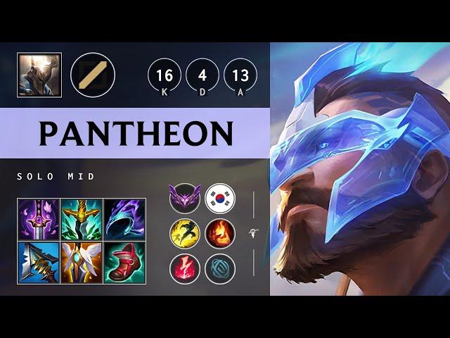 Pantheon Mid vs Yone: Triple Kill, Unstoppable - KR Master Patch 14.20