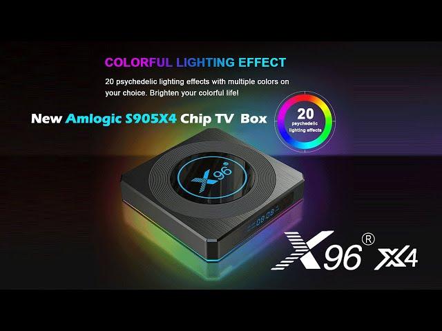 X96 X4 S905X4 Set top box android 11 2.4/5g wifi AC with programmable dynamic RGB 8K smart tv