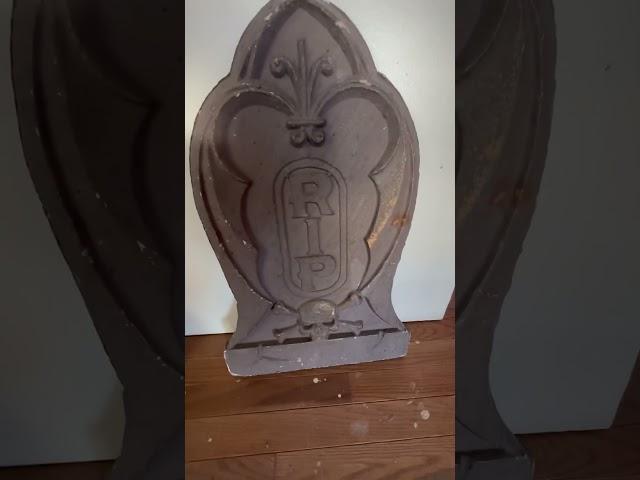 Gravestone Makeover Part 1 #halloween #spooky #upcycling