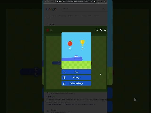 Google's Snake Easter Egg! #easteregg #snake
