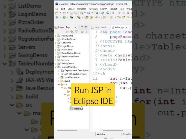 JSP program in Eclipse IDE #shortsfeed #viral #viralvideo #youtubeshorts  #trending #java #jsp