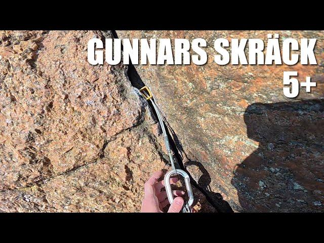 The best nut in Gothenburg: Gunnars Skräck (5+), Fjällbo | POV Trad Climbing