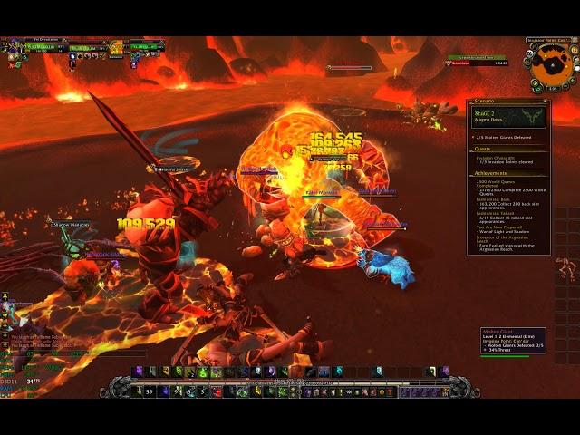 WOW Invasion Point Fight on Argus IN FLAMES!