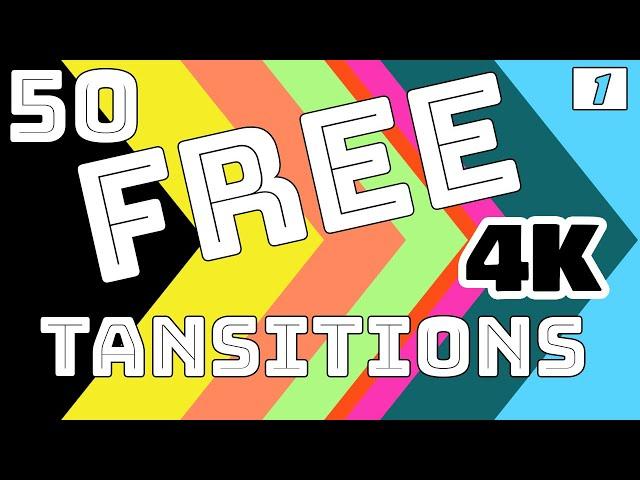 Part 1 | 50 Free 4K Transitions | + 82 Free Sound Effects Motion Graphics