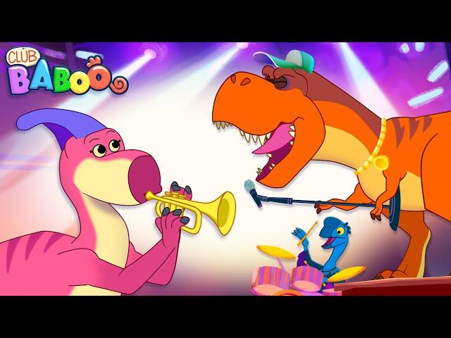 Dinosaur Facts | Learning about the Parasaurolophus and more Dinos! Club Baboo Dinosaur Band