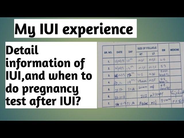 Telugu IUI | My IUI experience